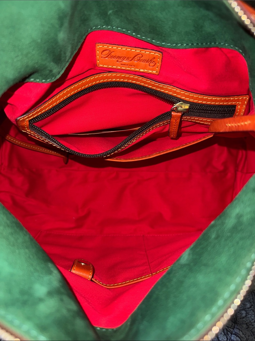 Dooney & Bourke large Florentine satchel with strap in HTF Orange - Picture 12 of 16